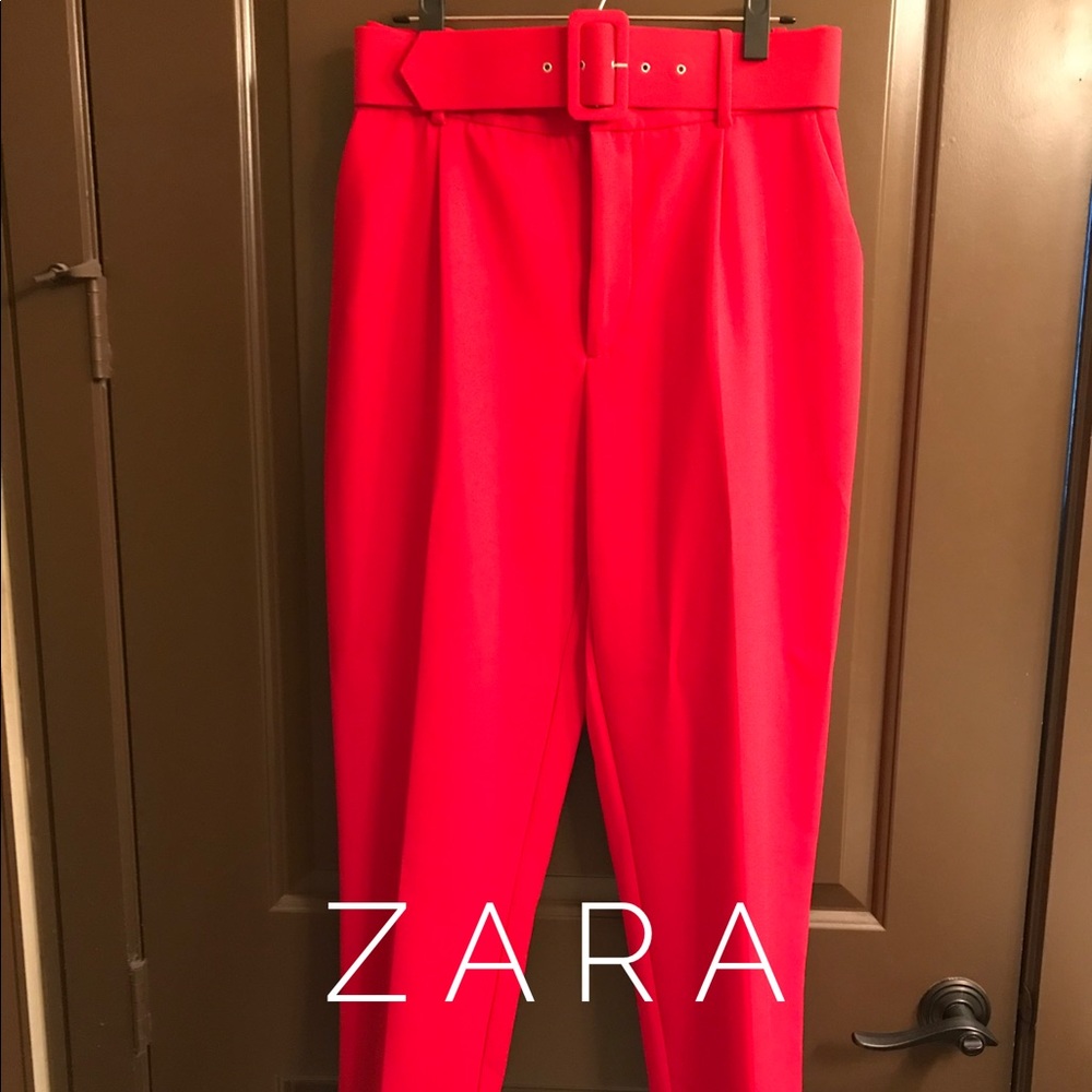 High Waisted Belted Pants